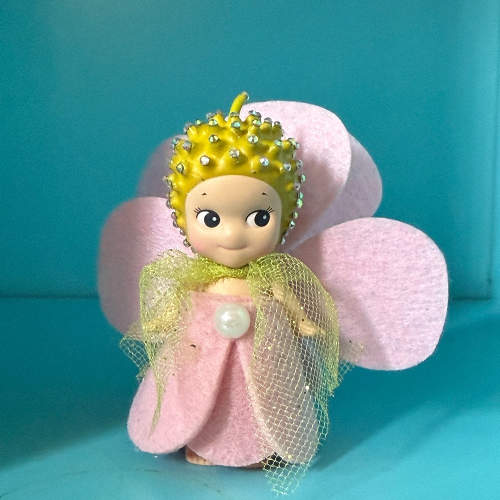 Authentic Sonny Angel – Durian (with Custom Handmade Flower Outfit)